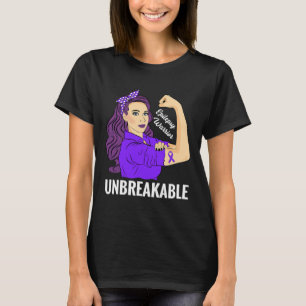 Epilepsie Awareness Epileptic Lila Ribbon Warrior T-Shirt