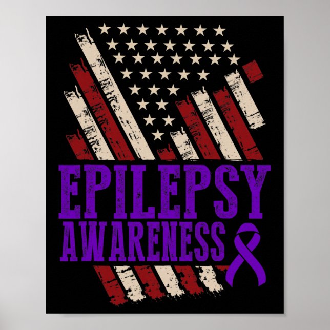 Epilepsie Awareness Epileptic Warrior Survivor 17 Poster (Vorne)