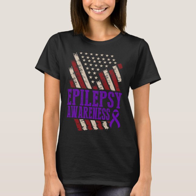 Epilepsie Awareness Epileptic Warrior Survivor 17 T-Shirt (Vorderseite)