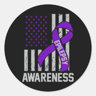Epilepsie Awareness Epileptic Warrior Survivor 19 Runder Aufkleber