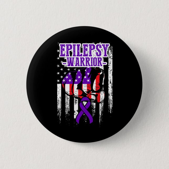 Epilepsie Awareness Epileptic Warrior Survivor 22 Button (Vorderseite)