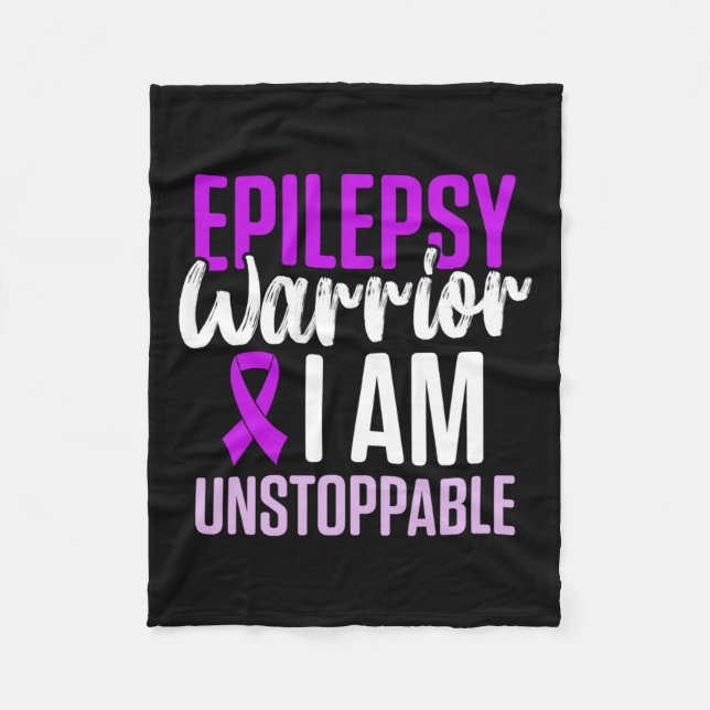 Epilepsie Awareness Epileptic Warrior Survivor 23 Fleecedecke (Vorderseite)