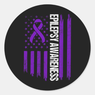 Epilepsie Awareness Epileptic Warrior Survivor 3 Runder Aufkleber