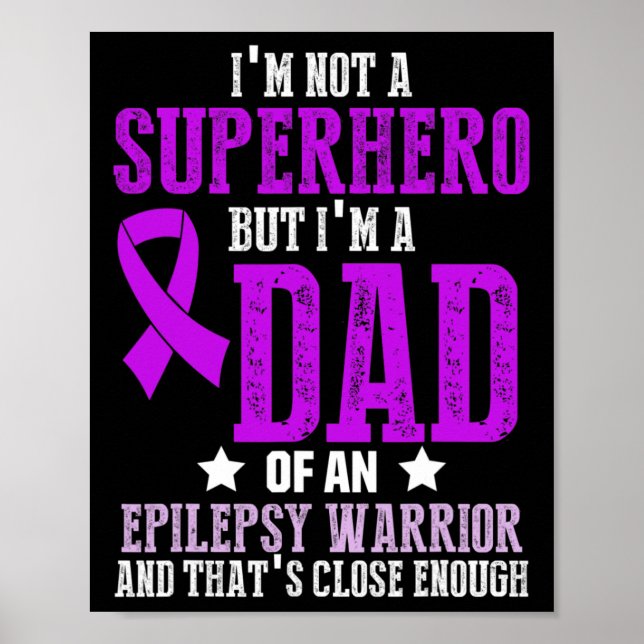 Epilepsie Awareness Epileptic Warrior Survivor 6 Poster (Vorne)
