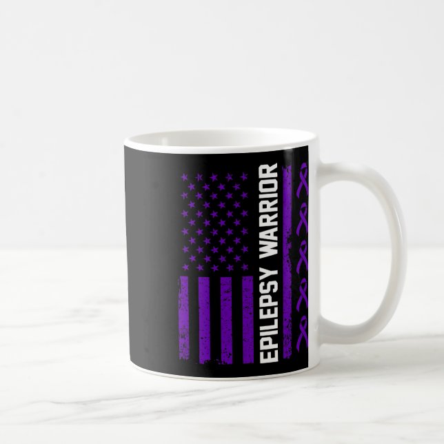 Epilepsie Awareness Epileptic Warrior Survivor 7 Kaffeetasse (Rechts)