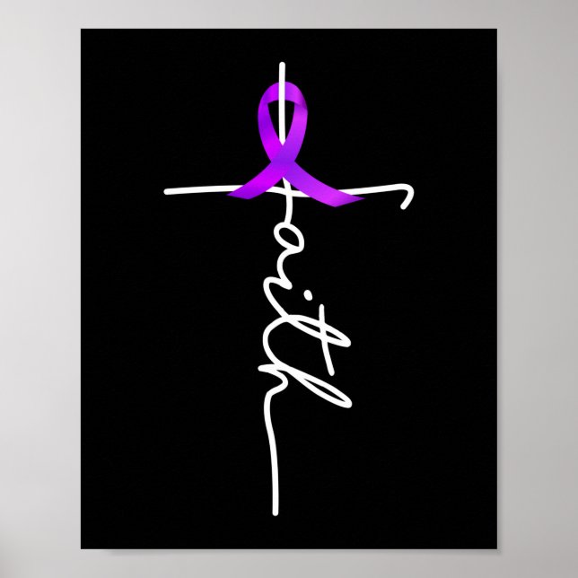 Epilepsie Awareness Faith Ribbon Poster (Vorne)