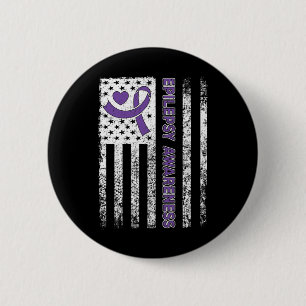 Epilepsie Awareness Flag Lila Ribbon Epilepsie Kri Button