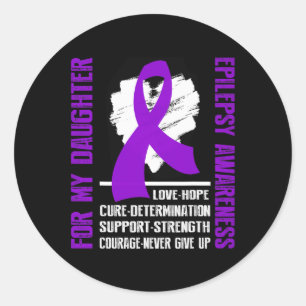 Epilepsie Awareness - für meine Tochter Runder Aufkleber