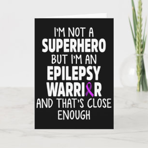 Epilepsie Awareness Hero Epileptic Warrior Survivo Karte