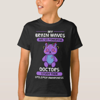Epilepsie Awareness Lila Epileptic Brain Epilepsi T-Shirt
