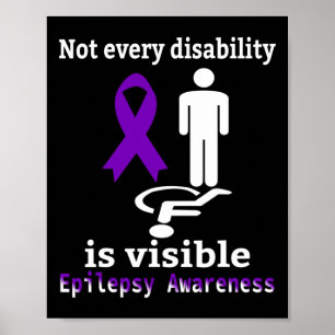 Epilepsie Awareness Lila Ribbon Epilepsie Unterstü Poster