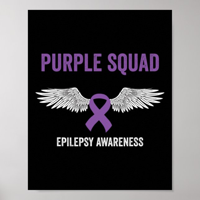 Epilepsie Awareness Lila Ribbon - Epilepsy Awaren Poster (Vorne)