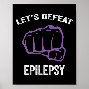 Epilepsie Awareness Lila Ribbon - Epilepsy Awaren Poster