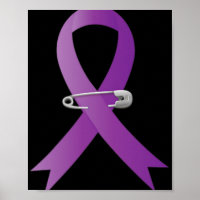 Epilepsie Awareness Lila Ribbon Super Hero