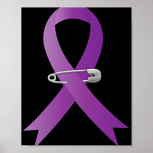 Epilepsie Awareness Lila Ribbon Super Hero Poster