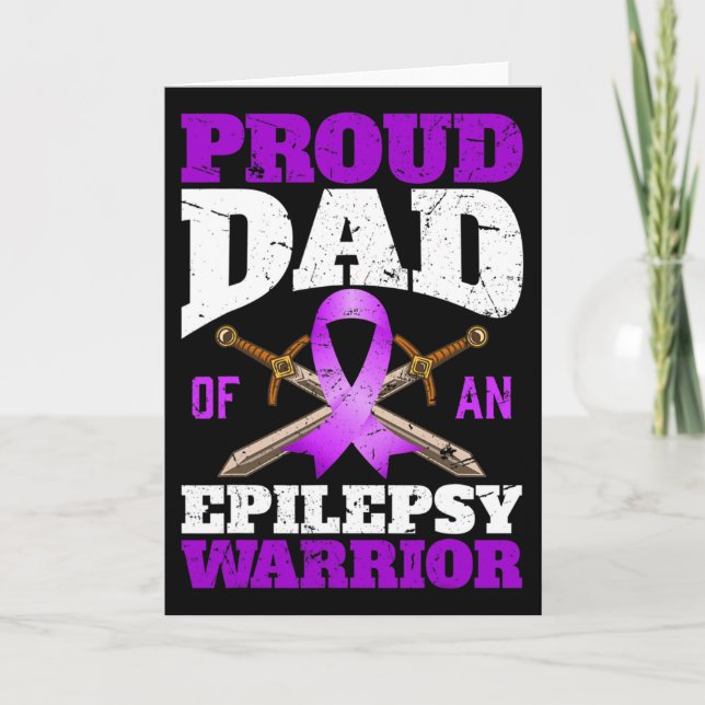 Epilepsie Awareness Monat Proud Vater einer Epilep Karte (Vorderseite)
