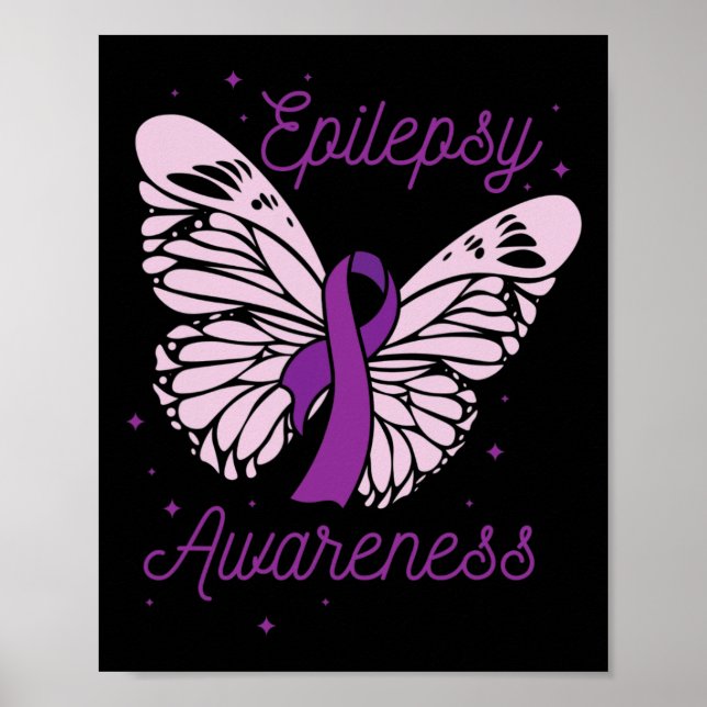 Epilepsie Awareness Montag Lila Multibbon-Advocate Poster (Vorne)
