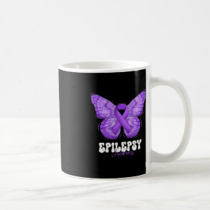 Epilepsie Awareness Montag Lila Ribbon Butterfly Kaffeetasse