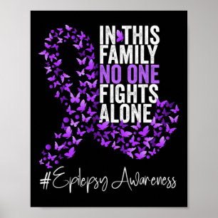 Epilepsie Awareness Montag Lila Schleife Poster