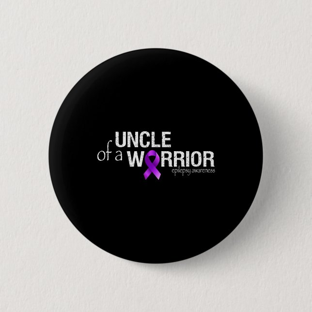 Epilepsie Awareness Month Onkel eines Kriegers Lil Button (Vorderseite)