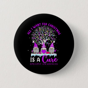 Epilepsie Awareness Ornament Weihnachtsbaum Gnomes Button