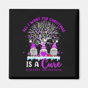 Epilepsie Awareness Ornament Weihnachtsbaum Gnomes Magnet