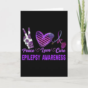 Epilepsie Awareness Peace Liebe Heilung Lila Gesch Karte