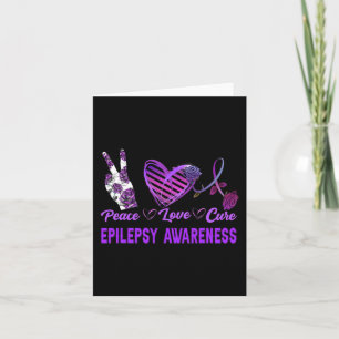 Epilepsie Awareness Peace Liebe Heilung Lila Gesch Karte