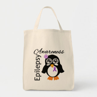 Epilepsie Awareness Penguin Tragetasche