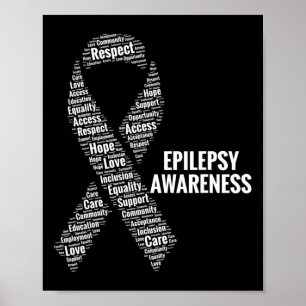 Epilepsie Awareness Respekt Fürsorgepflege Gleichh Poster