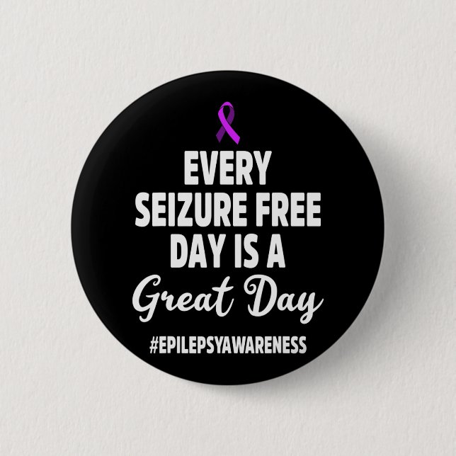 Epilepsie Awareness Seizure Free Epileptic Warrior Button (Vorderseite)