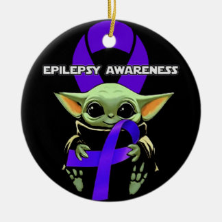 Epilepsie Awareness Shirt Keramik Ornament
