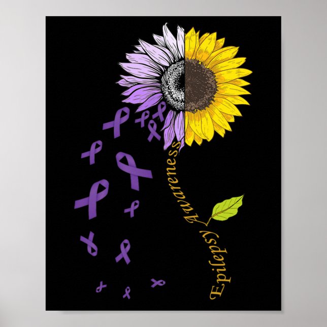 Epilepsie Awareness Sonnenblumen Poster (Vorne)