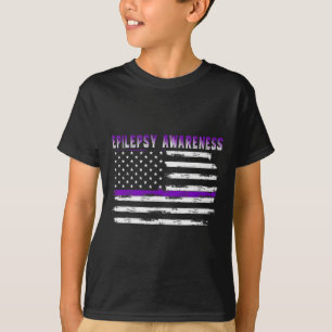 Epilepsie Awareness Usa Flag American Epilepsy Sup T-Shirt