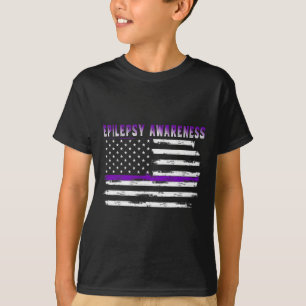 Epilepsie Awareness USA Flag American Epilepsy Sup T-Shirt