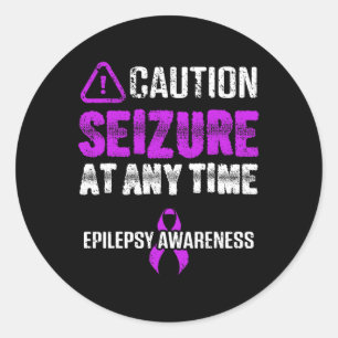 Epilepsie-Bewusstsein Anfall Epileptischer Krieger Runder Aufkleber