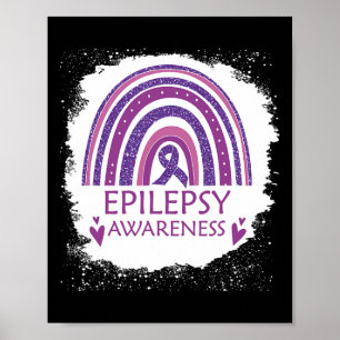 Epilepsie-Bewusstsein ausgeblichenes Regenbogen-Li Poster