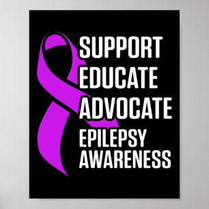Epilepsie-Bewusstsein Bildet Epileptischen Krieger Poster