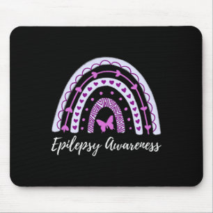 Epilepsie-Bewusstsein Boho-Regenbogen Mousepad