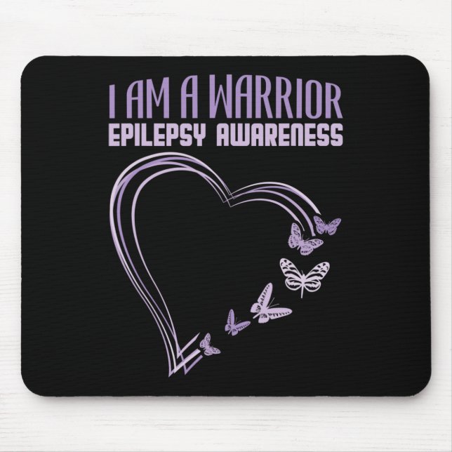 Epilepsie Bewusstsein, dass ich ein Kriegerherz-Sc Mousepad (Vorne)
