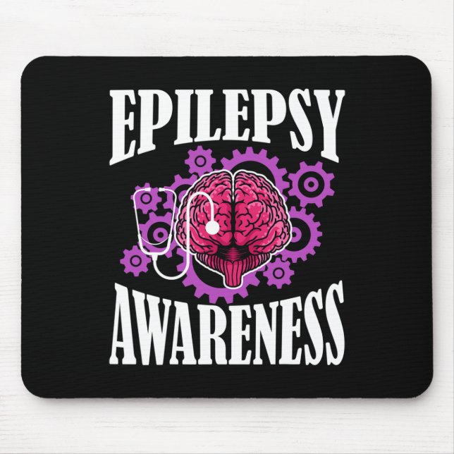 Epilepsie-Bewusstsein Diagnose Epileptischer Krieg Mousepad (Vorne)