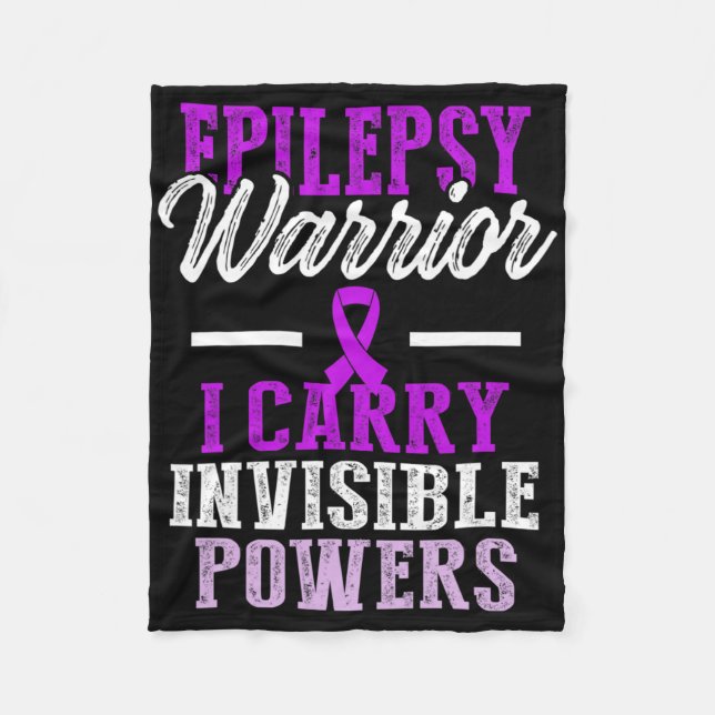 Epilepsie-Bewusstsein Epileptischer Krieger Überle Fleecedecke (Vorderseite)