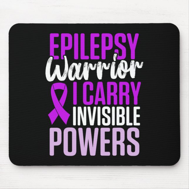 Epilepsie-Bewusstsein Epileptischer Krieger Überle Mousepad (Vorne)