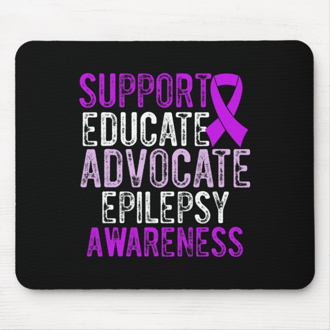 Epilepsie-Bewusstsein Epileptischer Krieger Überle Mousepad (Vorne)