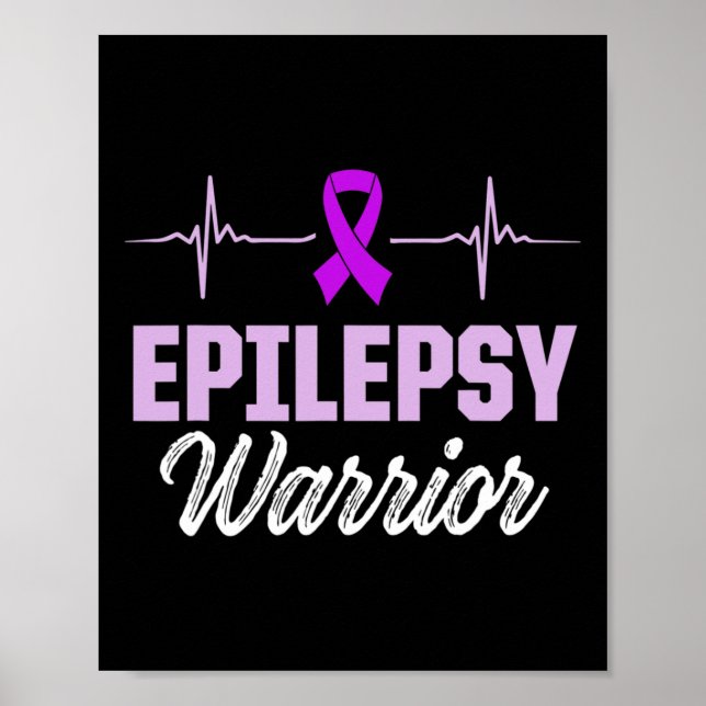 Epilepsie-Bewusstsein Epileptischer Krieger Überle Poster (Vorne)