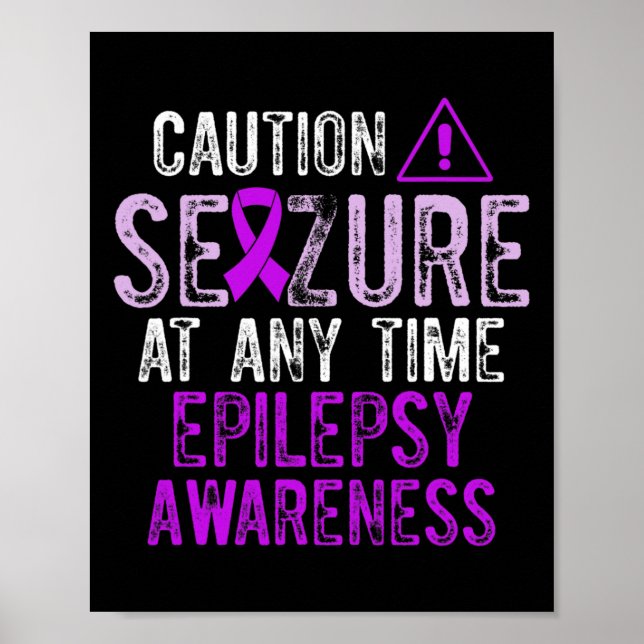 Epilepsie-Bewusstsein Epileptischer Krieger Überle Poster (Vorne)