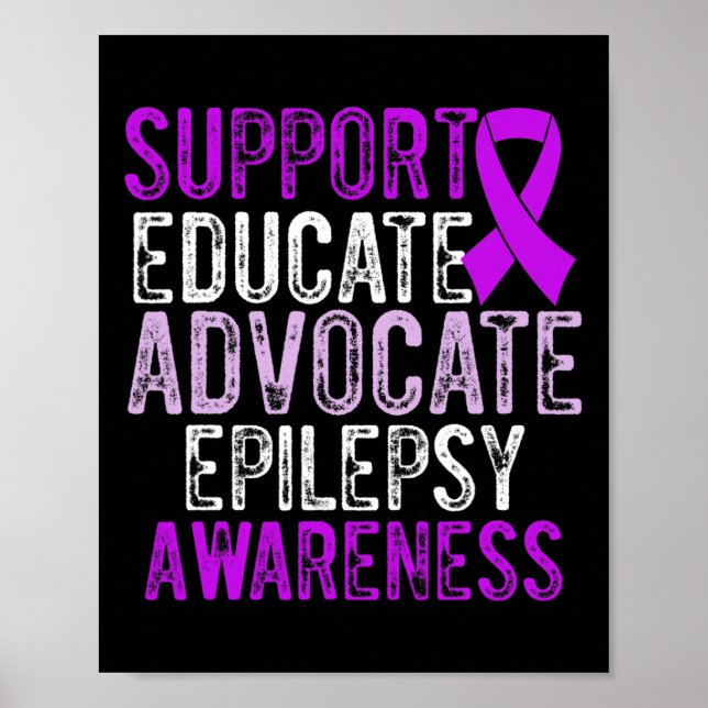 Epilepsie-Bewusstsein Epileptischer Krieger Überle Poster (Vorne)