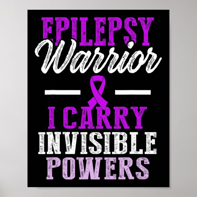 Epilepsie-Bewusstsein Epileptischer Krieger Überle Poster (Vorne)
