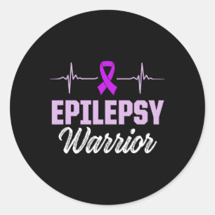 Epilepsie-Bewusstsein Epileptischer Krieger Überle Runder Aufkleber