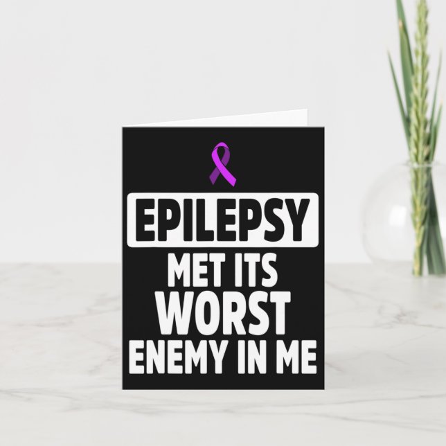 Epilepsie Bewusstsein Feind Epileptischer Krieger  Karte (Vorderseite)
